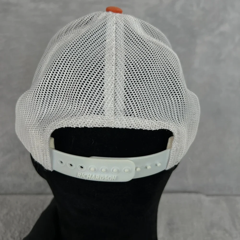 Richardson King-O-Meat Trucker Hat Orange Mesh Snapback Farm Cap Joke Funny